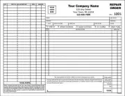 Automotive Work Order Invoice Form / 3 Part Carbonless - 8.5 x 11 - TMG138