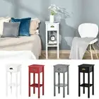 2-Tier Side Table with Drawer Shelf, Slim End Table for Living Room Hallway
