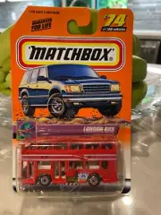 2000 Matchbox #74/100 On Tour Series 15 LONDON BUS Red w/OpenDashSp ExplorerCard