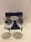 Royal Doulton Crystal ASCOT GOLD Red Wine Glasses New In Box -Set Of 2 - 7 1/8”