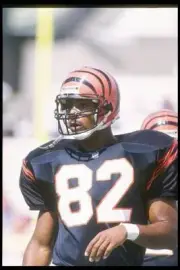 Wide receiver Tony McGee Cincinnati Bengals looks on during a g- 1995 Old Photo