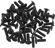 HOUDERCO 50pcs Black Heavy Duty Hexagonal Bolts Countersunk Carbon Steel Screws Full Threaded Connector Bolts for Furniture and Bookshelves