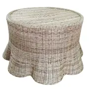 Driftwood House Willow Rattan Round Side Table