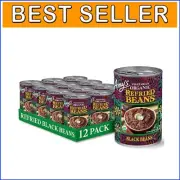 Convenient Organic Refried Black Beans - 15.4 oz Cans, Vegetarian & Vegan