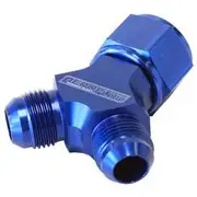 Aeroflow Y-Block with Female Swivel -12AN Inlet to 2 x -10AN Outlets, AF931-12-10