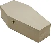 Creative Hobbies Large 12 Inch Halloween Coffin Box, Fillable Hinged Box for Halloween Décor, Party Favor, Goth, Decoration, Coffin Ring Box, Pet Casket