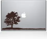 The Decal Guru Lone Tree MacBook Decal Vinyl Sticker - 13" MacBook Pro - Brown