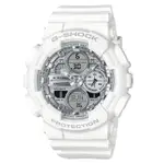 CASIO卡西歐 G-SHOCK 白色假期 耀眼銀白 雙顯系列 GMA-S140VA-7A_45.9MM