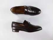 GUCCI brown leather interlocking G hardware loafers Size 8 US / 41.5 IT designer