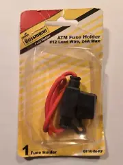 Bussmann Buss ATC INLINE FUSE HOLDER 30 Amp #12 Lead Wire Black 32V BP/HHM-RP
