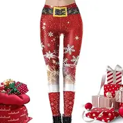 [Generic] Funny Christmas Tights | Printed Festive Spandex Tights - Machine Washable Christmas Costume For Friends, Sister, Daughter, Mother