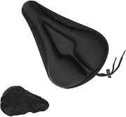 [WOTOW] Gel Bike Seat Cover Cushion, Comfortable Silica & Foam Padded Bicycle Saddle Cushion Spin Exercise Bikes, Road Mountain Bikes, Outdoor Cycling Water & Dust Resistant Cover