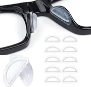 Eyeglass Nose Pads,Silicone Nose Pads for Glasses,Anti-Slip Soft Nose Pads for Plastic Frames (Clear/3.5mm),5 Pairs
