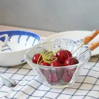 在飛比找Yahoo奇摩購物中心優惠-日本製 玻璃切面造型碗 水果碗 小菜 沙拉碗 網美餐具 冰淇