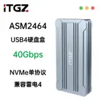 [新店特惠]ITGZ ASM2464主控 USB4硬盤盒NVME單協議雷電4手機電腦40GBPS外置