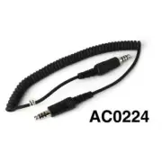 Stilo AC02242 Helmet Communicator Accessory - Male Ends with Flexible Cord NEW