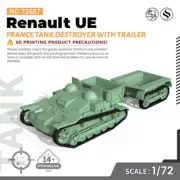 SSMODEL 72667 1/72 Military Model France Renault UE Tank Destroyer With Trailer