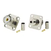 5-pack UHF SO-239 Female Flange Mount RG58 LMR-195 RG400 RG142 Cable Connector