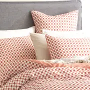 Renee Taylor 300 TC Cotton Reversible Quilt cover sets Chessboard Cedar