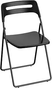Light Weight Plastic Folding Chair, Thickened Steel Pipe, Indoor Folding Chair Suitable for Office, Study, School, Computer Side