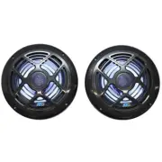 ATG Boat 2 Way Marine Speakers ATG8MRGB-B | 8 Inch RGB Black (Pair)