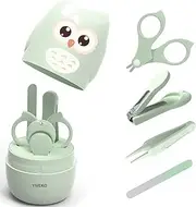 Baby Nail Clipper Kit, Safe Baby Nail Trimmer Clipper with Cute Case, Baby Nail Clippers, Scissor, Nail File, Tweezer for Newborn Infant Toddler Kids Toes and Fingernail