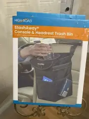High Road StashAway Car Console & Headrest Trash Bin Garbage Storage Container