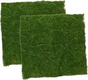 Yardwe 2pcs Artificial Moss Mat: Realistic Fake Turf Lawn Mat Pads for Outdoor Wedding Patio Potted Plant Easy Maintenance Decorations