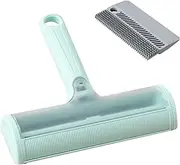 2-in-1 Pet Hair Removal kit, Dog and Cat Fur Lint Remover Brush Roller with Rubber dehairing Brush, Pet Hair Catcher,Cat and Dog Hair Remover for Couch, Furniture, Carpet, Car Seat (Green)