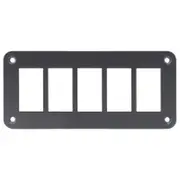 Switch Boss 5 Gang Black Aluminium Rocker Switch Mounting Panel