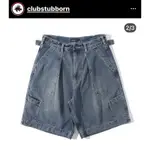 全新香港 CLUB STUBBORN USAF UTILITY SHORTS 丹寧軍風口袋短褲 黃金S號 28-30腰