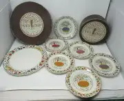 Crate and Barrel Gien Les Tartes Pattern 1 Platter and 6 Plates
