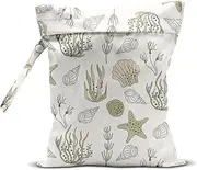 [CVYW] Wet Dry Bag Wet Bag for Swimsuit Dirty Yoga Gym Clothes Diaper Camping Beach Poor Travel Summer Essential Vacation Holiday Summer Boho Seashell