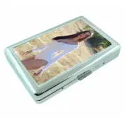 Norwegian Pin Up Girls D20 Silver Metal Cigarette Case RFID Protection Wallet