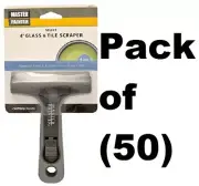 (50) Allway Master Painter GTS 4" Soft Grip Wide Glass & Tile Blade Scrapers