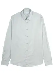 Sunspel Cotton-blend Shirt - Light Blue - XL XL