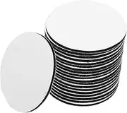ULTECHNOVO 20 Pairs Small Adhesive Circles Self-Stick Dots for Hook Loop Tape Round Adhesive Fasteners Sticky Circle Fasteners Black 6cm Diameter