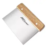 Premium Stainless Steel Food Scraper for Bread and Pastry – Bench Scraper with E