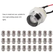 50Pcs Metal Copper Lampholder Light Emitting Diode Holders Base For 3mm LEDs