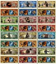 OUR COMPLETE SET OF 12 MORTAL KOMBAT NOVELTY BILLS