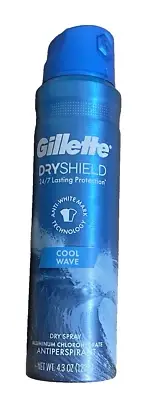 Gillette Dry Spray Antiperspirant and Deodorant For Men Cool Wave 4.3 oz
