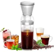 Electric Cold Brew Coffee Maker 2 in 1 Iced Coffee & Tea Maker Cordless