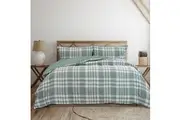 Ardor Ronan Green Plaid Jacquard Quilt Cover Set