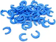 JIUWU 1/4 inch Locking Clips 50 PCS Reverse Osmosis Clip RO Water Line Clips Blue Clip for Locking Quick Connect Fittings for RO Reverse Osmosis Water Filter Fittings