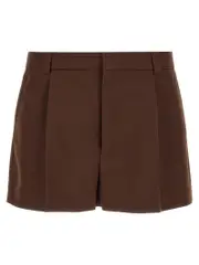 [Gucci] Gucci-Wool Shorts Bermuda E Short Marrone-Uomo 50IT
