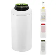 16oz Skinny Bottles Cans Insulated Drink Holder for Beer Soda Coffee, White