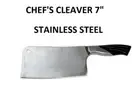 7" Cleaver Knife Bone Chopper Butcher Chopping Stainless Steel