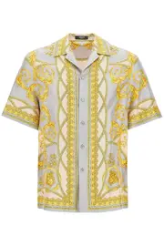 [VERSACE] VERSACE 'printed silk bowling shirt from the gods' collection 54 Grey