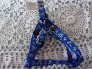 blue STEP-In Paw Bone Harness Dog M Medium New Petco Reflective 18-30"