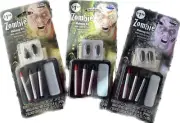 Lot 3 Male Zombie Makeup Kits & 6 Blood Capsules Instructions Halloween Costume